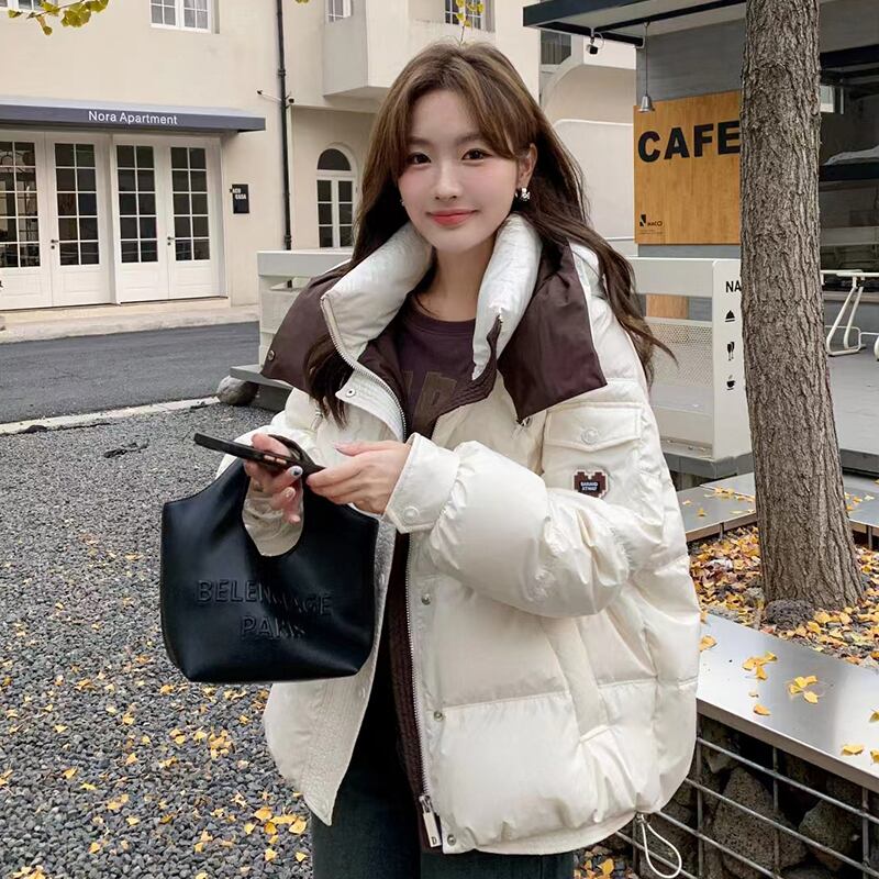 好感度UPファッション 3色選択 スタイルアップ フード付きジッパーコート E-10023