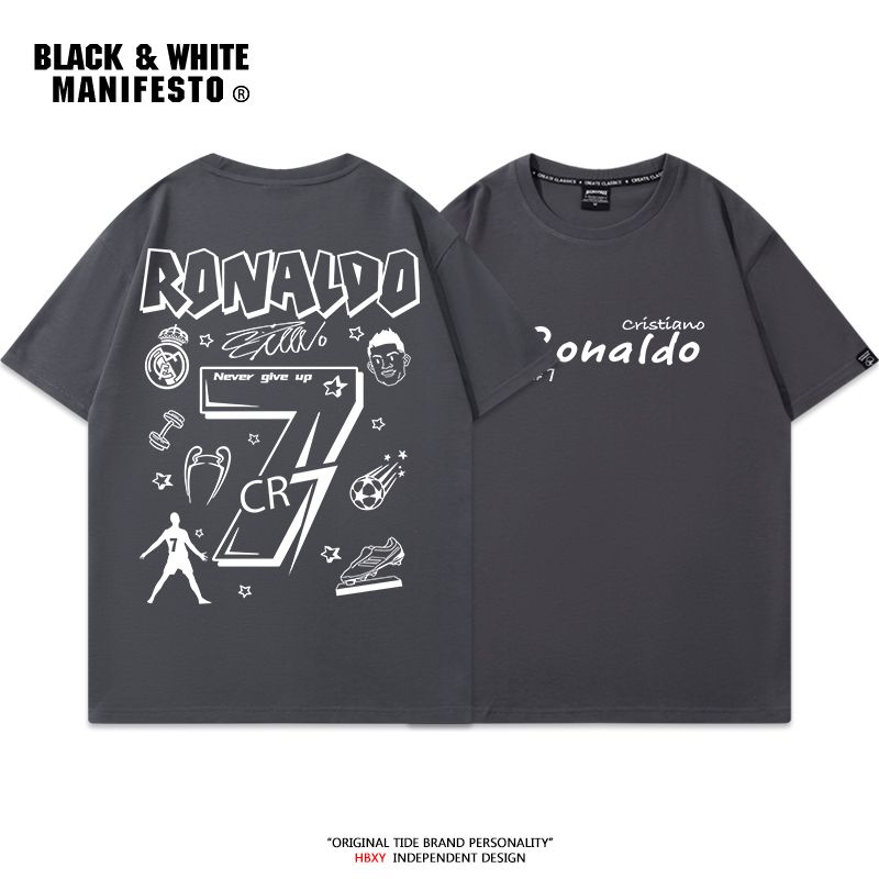 早い者勝ち 絶対欲しい  おすすめ プリントロゴ 半袖 Tシャツ-A2477