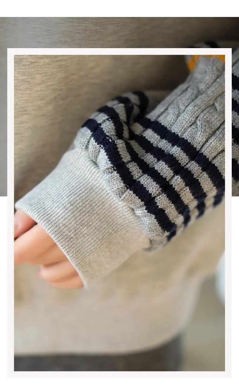 おすすめ スタイルアップ 定番シンプル 切り替え ニットトップスE-9545