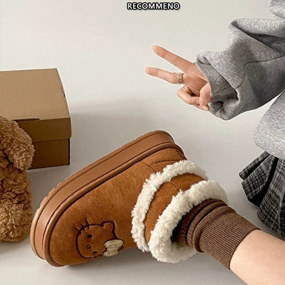 季節の単品 スノーブーツ Eweet系可愛い ファーシューズ レディース靴 2色選択可 E-10657