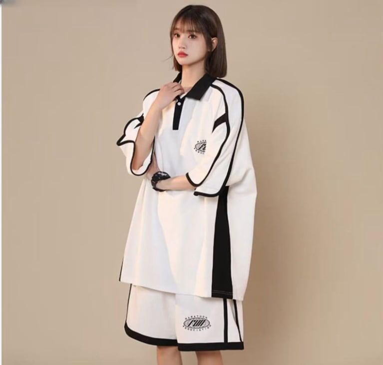 定番シンプル 半袖Ｔシャツⅹパンツセット 絶対流行 男女兼用E-6538