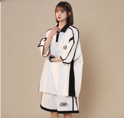 定番シンプル 半袖Ｔシャツⅹパンツセット 絶対流行 男女兼用E-6538