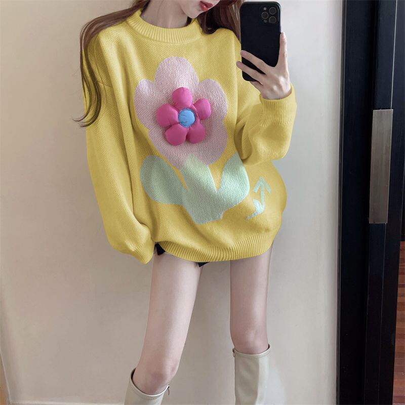 おすすめ  ゆったりとしたアウターウェア ラムスウェットシャツE-10094