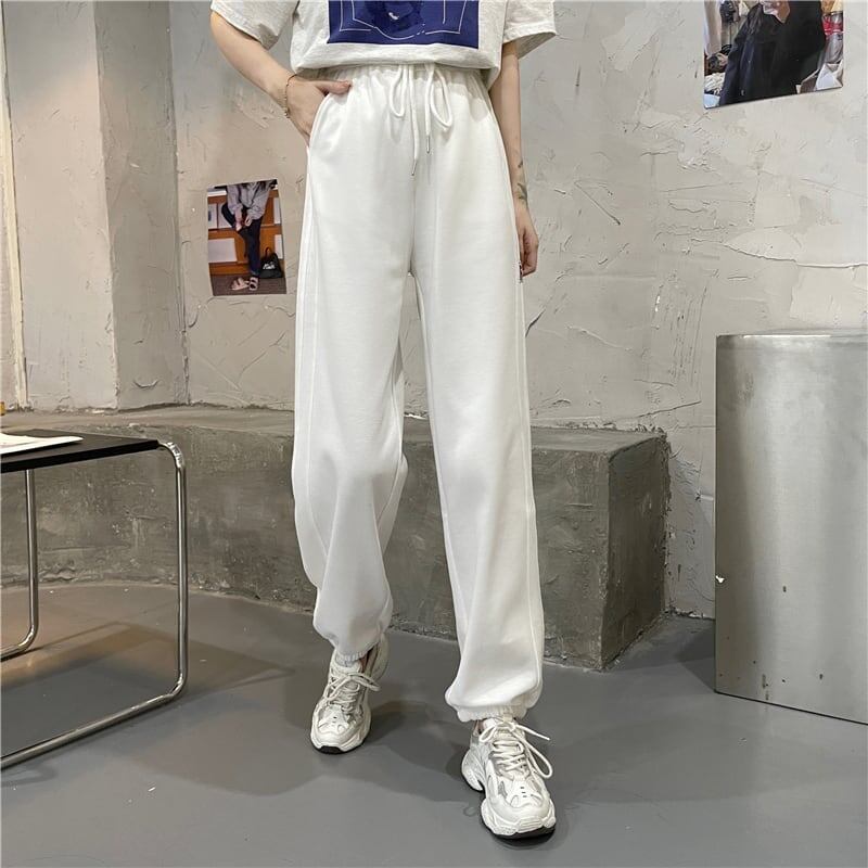 カジュアル 3色選択可 着心地抜群 ハイウエスト パンツ ボトムスE-3799