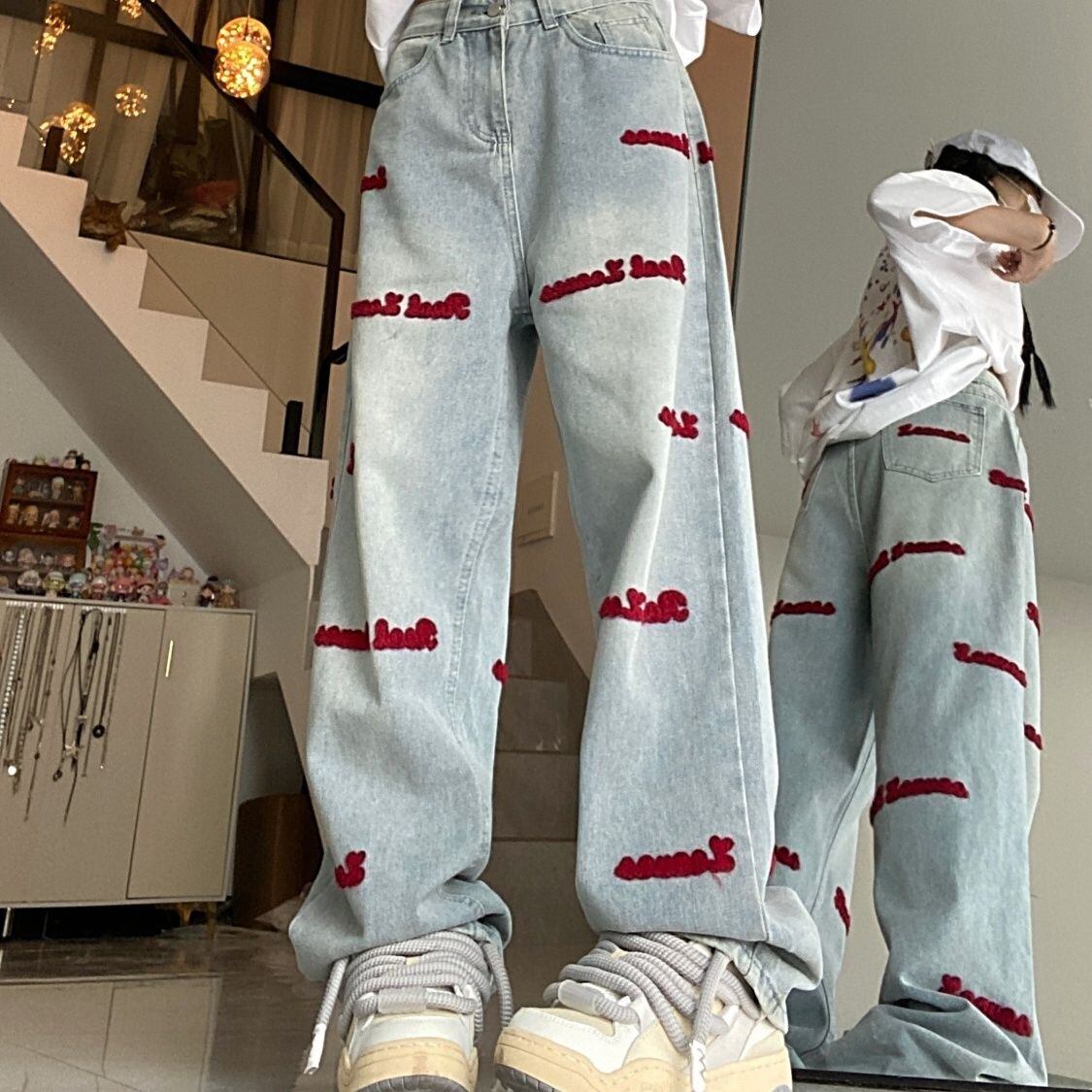 新商品 ファッション感満々 売り切れ必至 着回し力抜群 デニム ワイドパンツE-9819