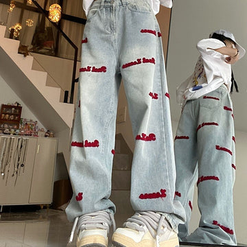 新商品 ファッション感満々 売り切れ必至 着回し力抜群 デニム ワイドパンツE-9819
