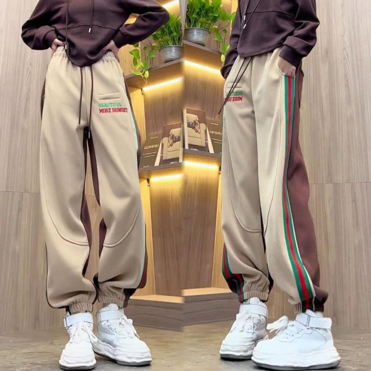 絶対欲しい 切り替え 個性的なデザイン 5色選択 スポーツスウェットパンツE-9824