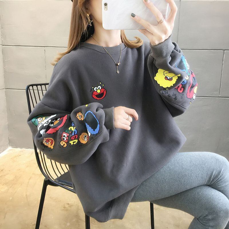 【人気商品再入荷】超人気 キュート ファッション ルーズ 男女兼用 スウェットE-6837