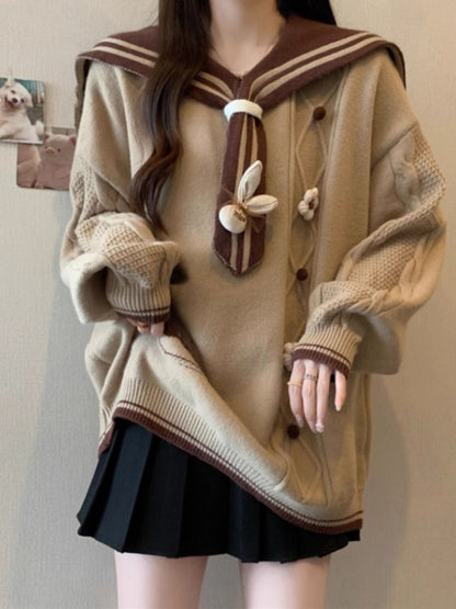 話題沸騰中 スタイルアップ アクティブも綺麗も叶う 切り替え 2色選択ニットトップスE-9877