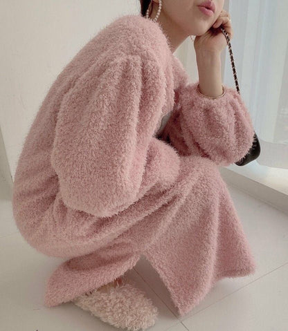 好感度UP 気質アップ 柔らかくて優しい印象 4色選択 ニットスカートE-10026