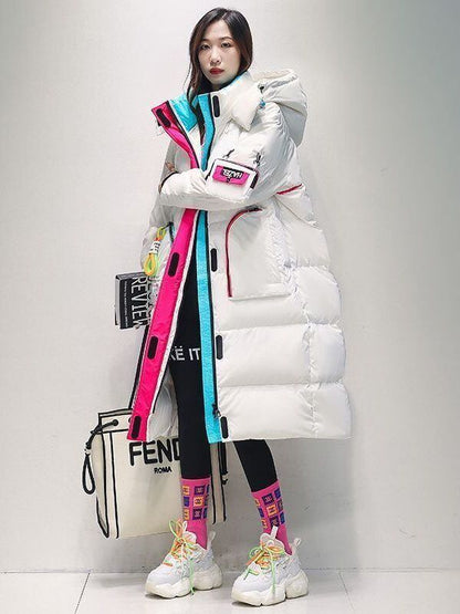 主役級 スタイルアップ ファッション フード付きジッパーコート E-10316