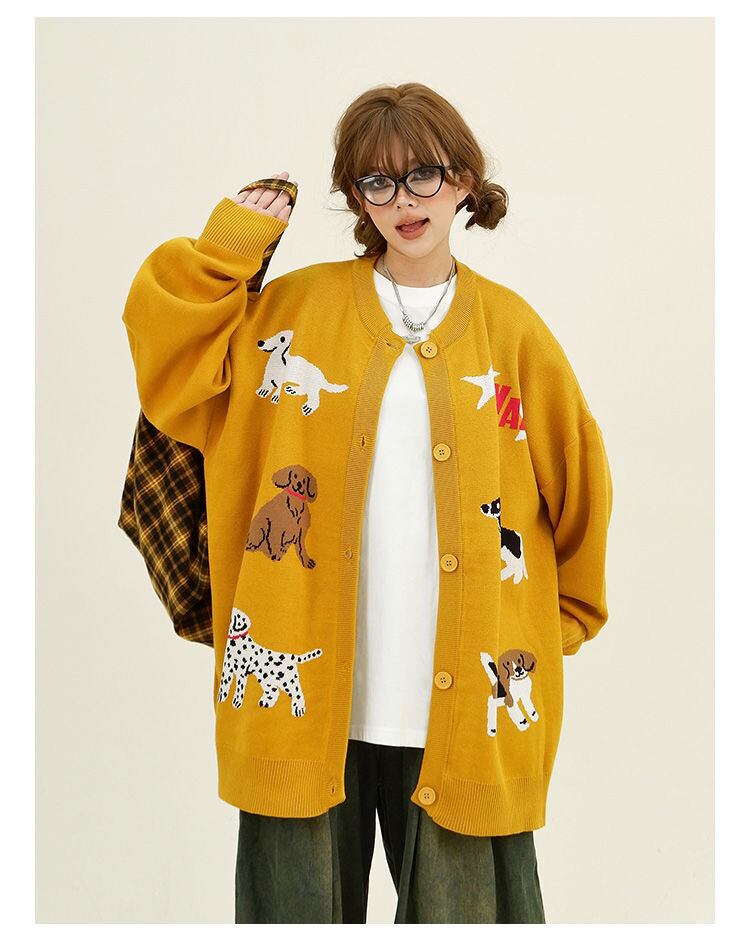 大活躍 高見えデザイン 着回し力抜群 キュート ファッション 2色選択 ニットトップスE-9759