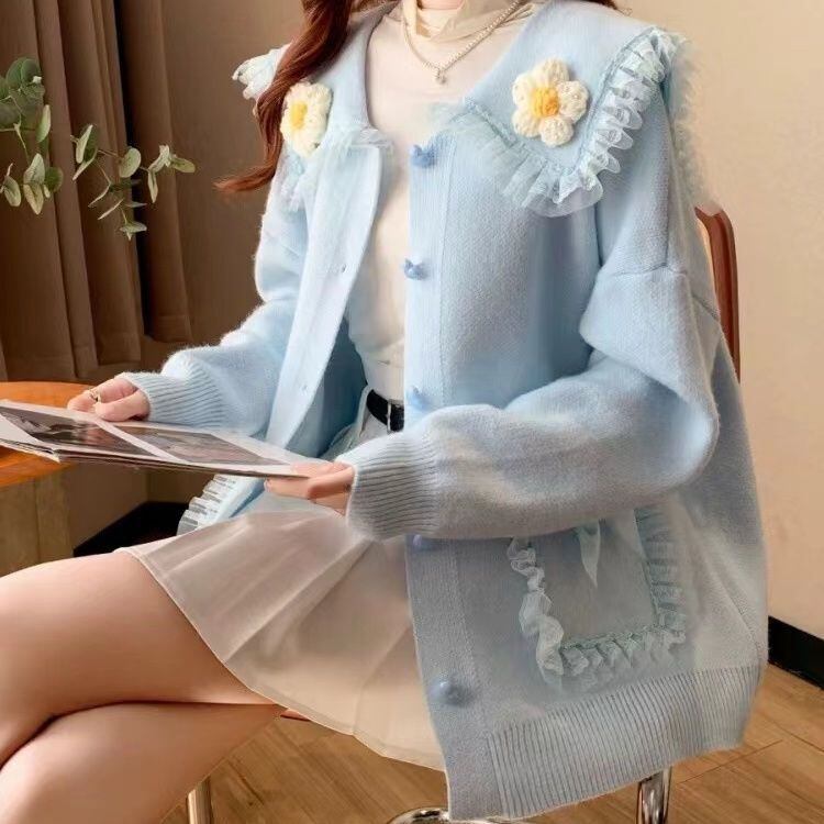 美人度アップ スタイルアップ効果抜群 ファッション感満々 高見えデザイン 4色選択 ニットトップスE-9858