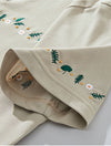 定番シンプル 簡潔 刺繍 半袖Tシャツト全3色-A875