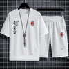 男女兼用 スポーツ風 Tシャツ & ショーツ セットアップ E-13155