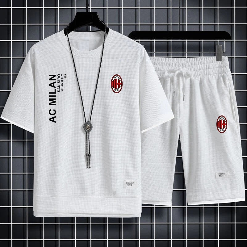 男女兼用 スポーツ風 Tシャツ & ショーツ セットアップ E-13155