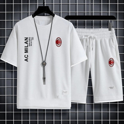 男女兼用 スポーツ風 Tシャツ & ショーツ セットアップ E-13155