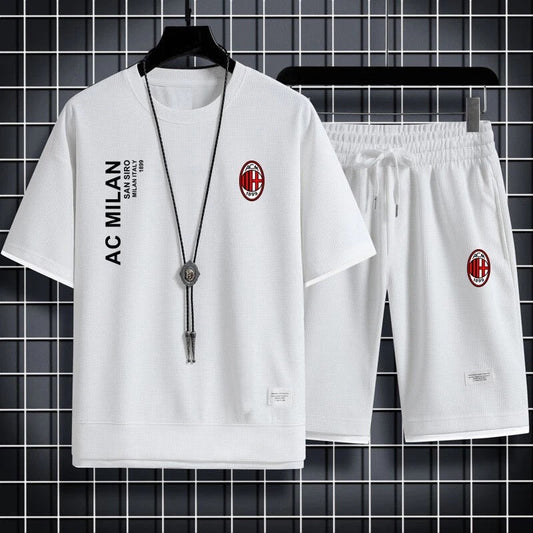 男女兼用 スポーツ風 Tシャツ & ショーツ セットアップ E-13155