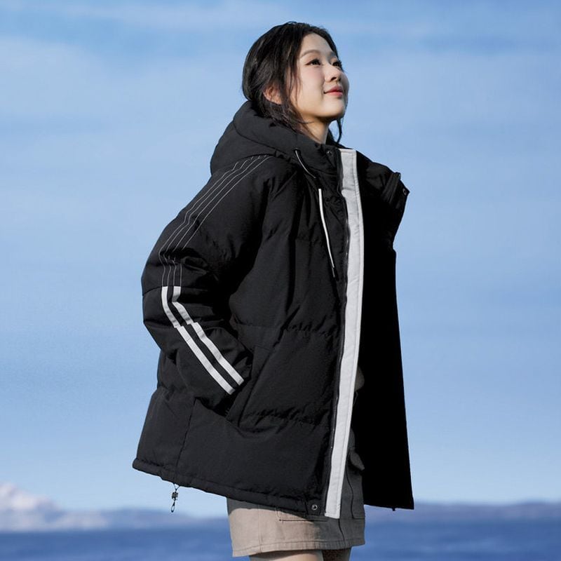 【中綿】売れ切れ必至 おすすめ 冬服 防寒 暖かい  撥水加工 3色展開 男女兼用 中綿フード付きジャケットE-12635