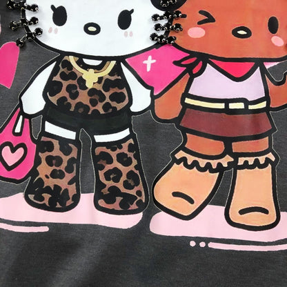 売れ筋 カジュアル プリント Tシャツ E-13472