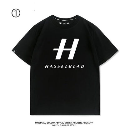 大人可愛い おすすめ プリントロゴ　半袖 Tシャツ-A2372