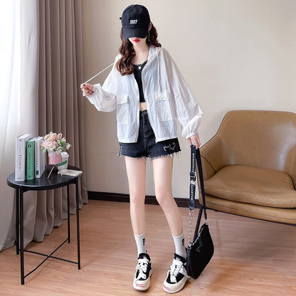 定番シンプル 簡潔 今季マストバイ カジュアル 日焼け対策 全2色 パーカー コートE-9110