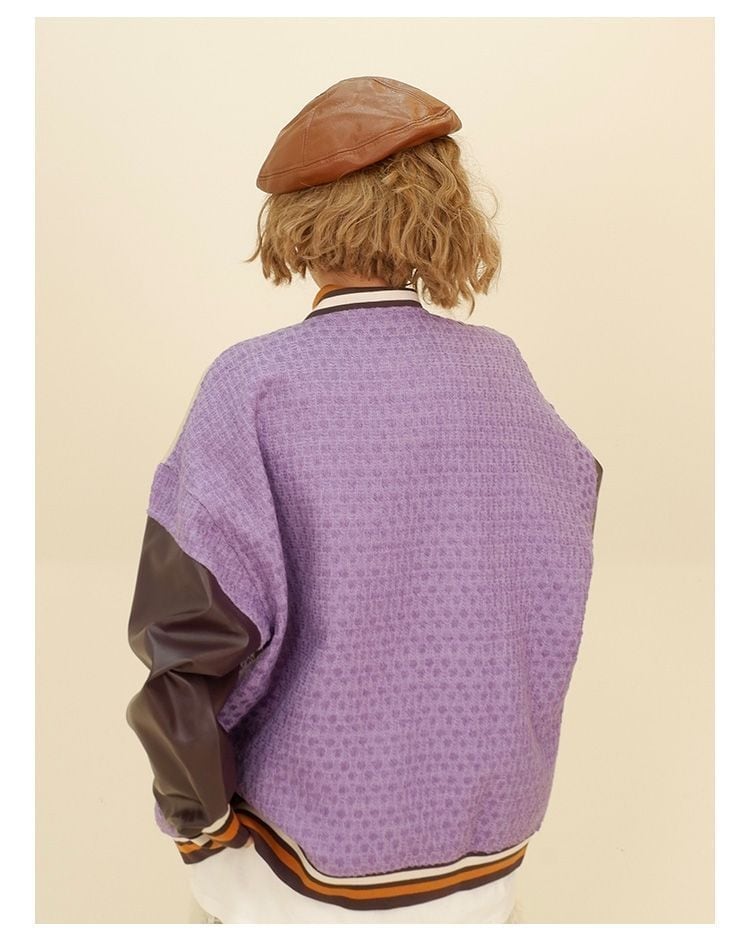 大活躍 切り替え ユニセックス スタジャン 全2色コートE-4832