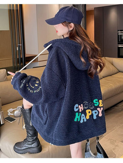 売り切れ必至 カジュアル 定番シンプル 2色選択 ラムフリース コート ボアジャケットE-9805