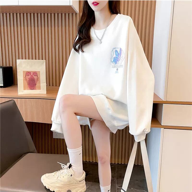 着心地抜群 プリント 女性力を高める スウェット パーカーE-3777