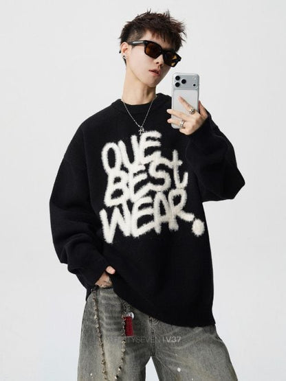 大人可愛い ファッション感満々 切り替え 3色選択 男女兼用 ニットE-12550