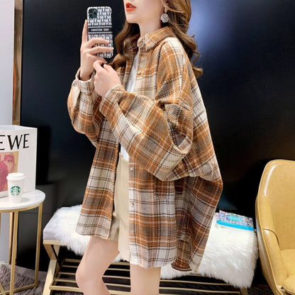 超人気 オシャレ 都市ファッショ デザイン 定番シンプル チェック柄 シャツ E-9646