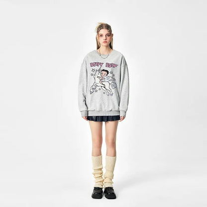 定番シンプル 海外トレンド 好感度UP カジュアル  全3色 スウェットE-12337