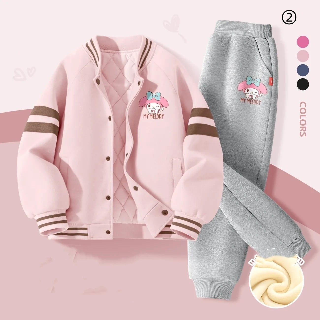 大人可愛い　 美人度アップ 気いっぱい 好感度UP セットアップ キッズ  ジャケット+パンツE-12303