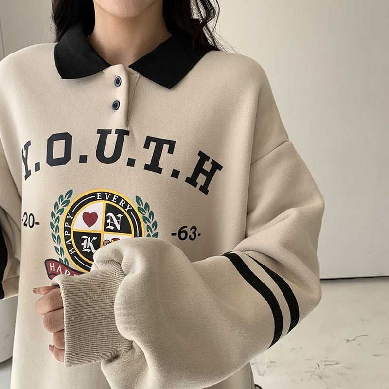 おすすめ 2色 プラスベルベット 長袖 ニット セーター E-10245