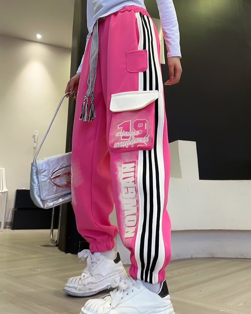 激売れ中 3色選択可 理想的 ストライプ パンツ ボトムス E-6050