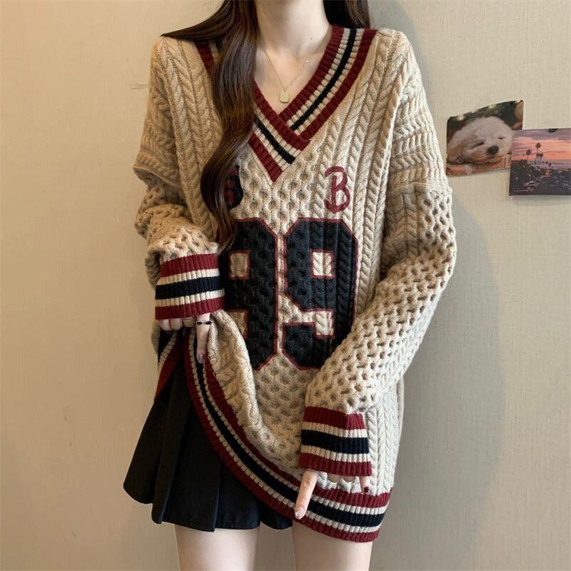 話題沸騰中 高見えデザイン 高級感溢れる 流行新作 目を奪われる ニットトップスE-9856