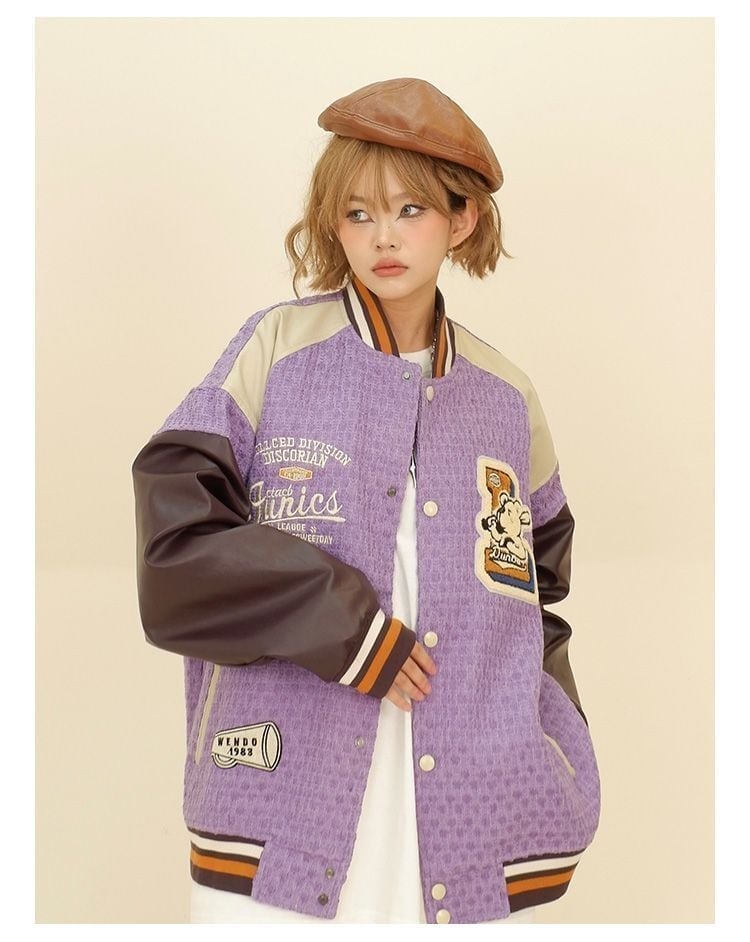 大活躍 切り替え ユニセックス スタジャン 全2色コートE-4832