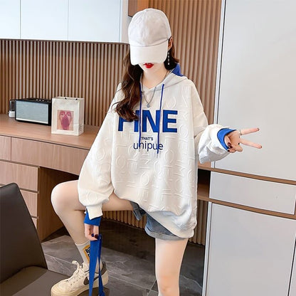 美人度アップ プリント ファッション スウェット パーカーE-3725