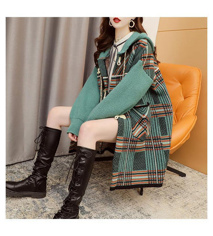 注目の新作超人気フード付きカーディガン   E-1457