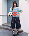通気性抜群 スポーツ 冷感快適 体型カバー Vネック Tシャツ F-13499