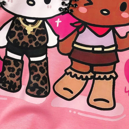 売れ筋 カジュアル プリント Tシャツ E-13472