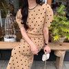 好感度100％ 柔らかくて優しい印象 効果抜群 プリント切り替え 2色 セットアップE-10855