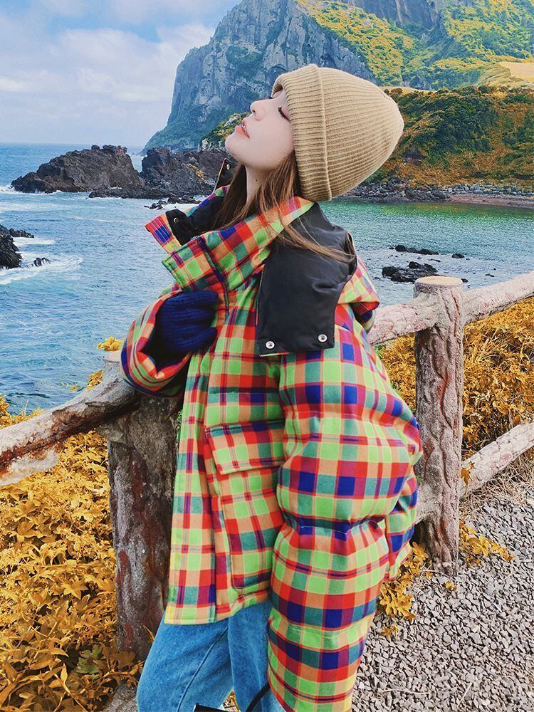 個性派 フード付きジッパーコート スタイルアップ E-10056