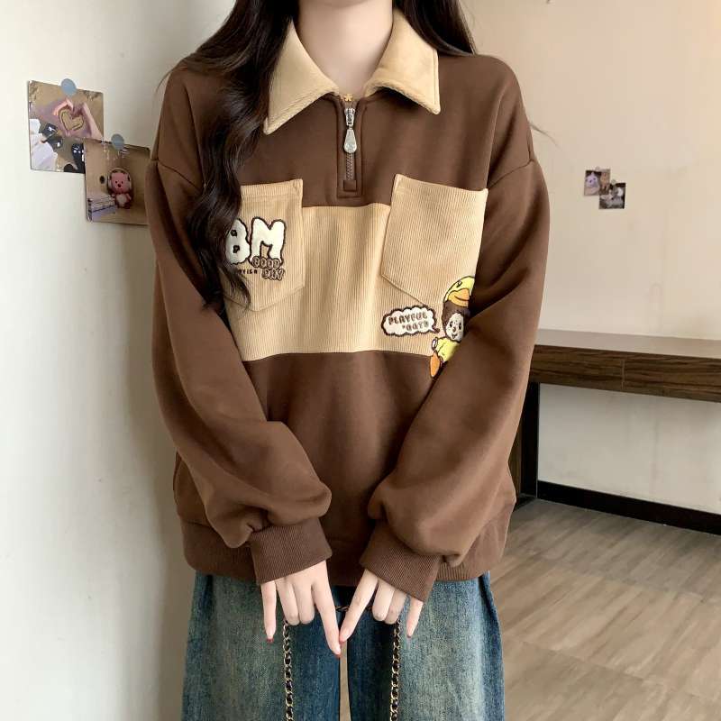 好感度UP オシャレデザイン 都市ファッショ スウェットE-10328