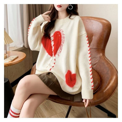 超人気  厚手 ゆったりニットセーターE-6057