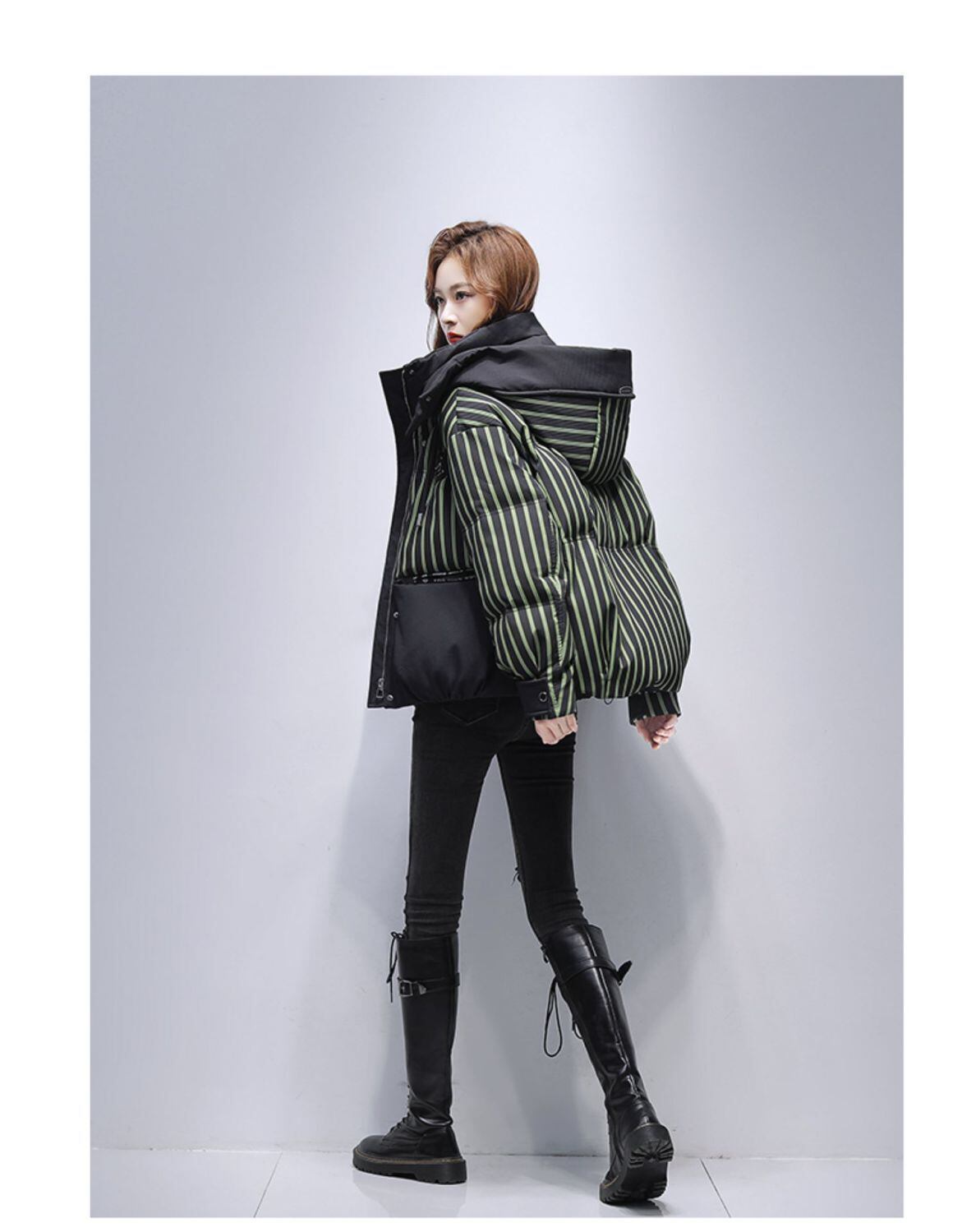 圧倒的セクシー フード付きジッパーコート 4色選択 E-10052