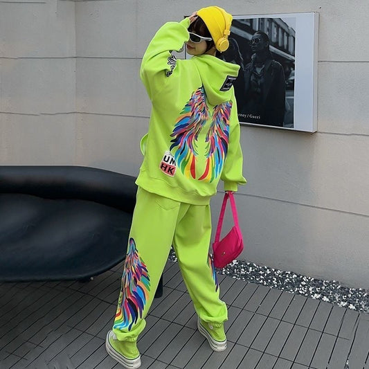 話題沸騰中 スタイルアップ 目を奪われる パーカー＋ショートパンツ セットアップE-9442