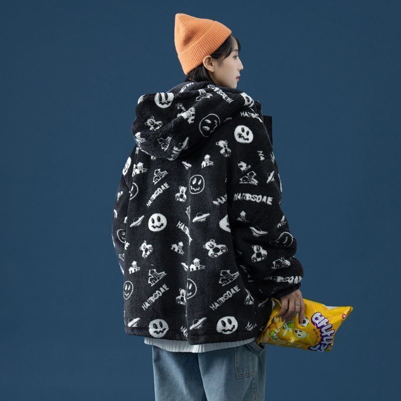 超人気 シンプル 海外トレンド ラムウールコート Etand ネック/フード付き E-5633