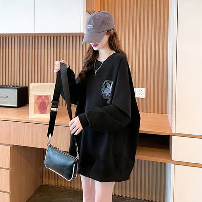 着心地抜群 プリント 女性力を高める スウェット パーカーE-3777