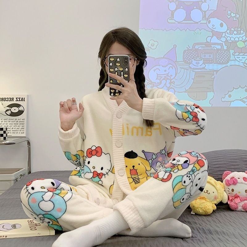 見逃し厳禁 パジャマ レディース秋冬ルームウェア トップス+パンツセットE-5730